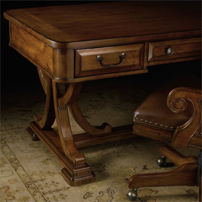 Hooker Furniture Tynecastle Writing Desk in Medium Wood