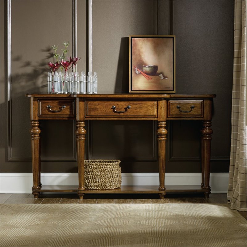 Hooker Furniture Tynecastle Console Table in Medium Wood