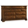 Hooker Furniture Tynecastle 10 Drawer Dresser in Medium Wood