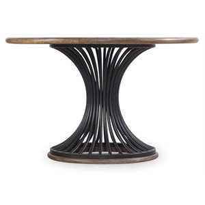 hooker furniture studio 7h round dining table in light wood