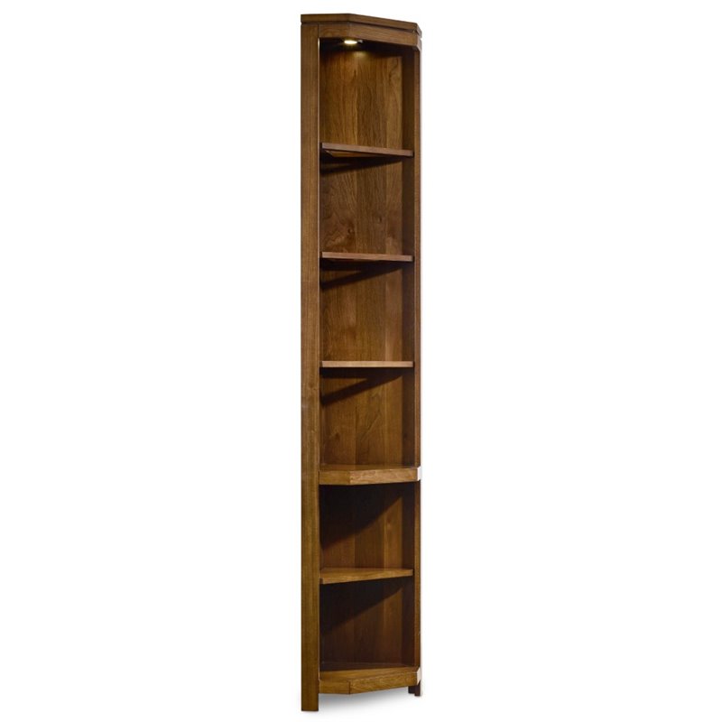 Hooker Furniture Viewpoint 6 Shelf Narrow Corner Shelf in Walnut 5328