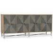 Hooker Furniture Melange Zola 4 Door Console Table in Gray