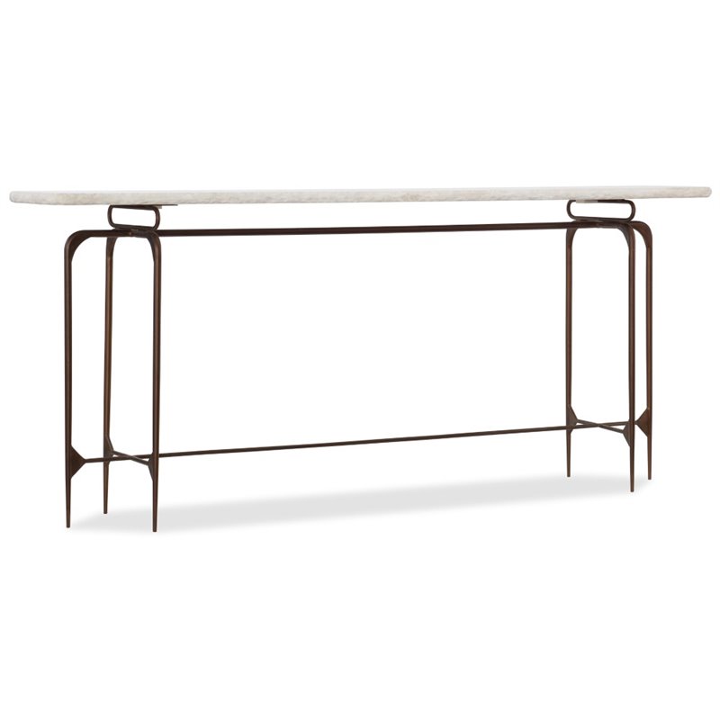 Hooker Furniture Living Room Skinny Marble Top Console Table