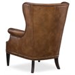 Hooker Furniture Maya Leather Wing Club Accent Chair in Checkmate Pawn
