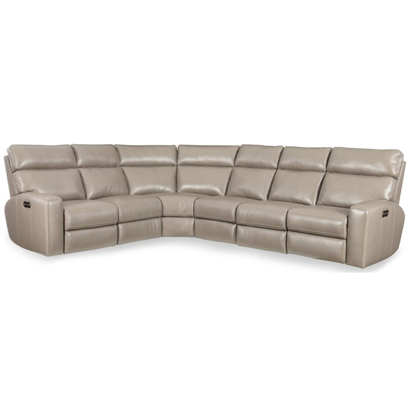 Hooker Furniture Mowry 4 Piece Leather Power Motion Sectional SS462