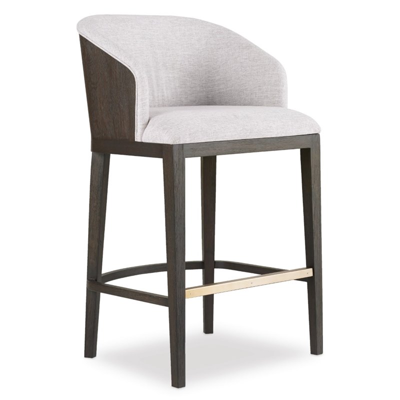 Hooker Furniture Curata Upholstered Bar Stool in Midnight Brown