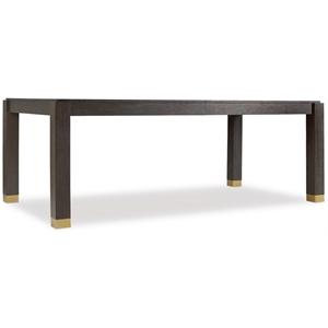 Hooker Furniture Curata Extendable Dining Table in Midnight Brown