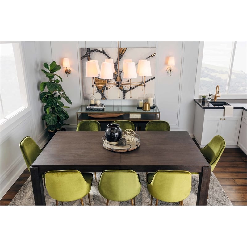 Hooker Furniture Curata Extendable Dining Table in Midnight Brown