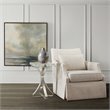 Hooker Furniture Bubble Glass Top Accent End Table in Chrome