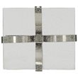 Hooker Furniture Bubble Glass Top Accent End Table in Chrome
