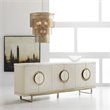 Hooker Furniture Melange Noelle Media Credenza in Cream and Gold