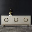 Hooker Furniture Melange Noelle Media Credenza in Cream and Gold