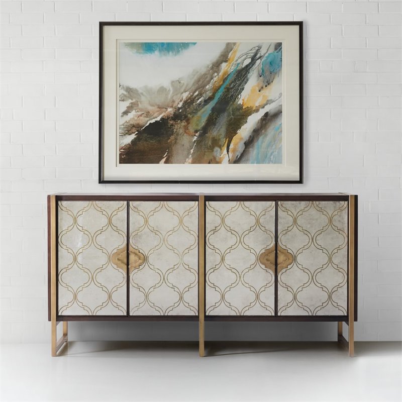 Hooker Furniture Melange Classic Media Credenza in Dark Wood