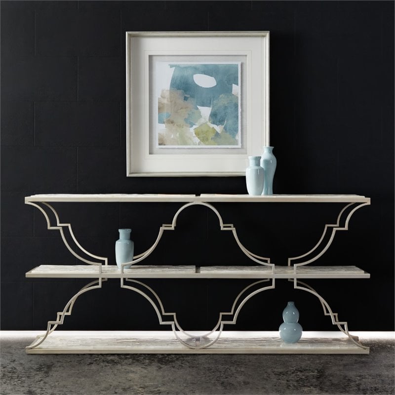 Hooker Furniture Melange Golden Gate Stone Top Console Table