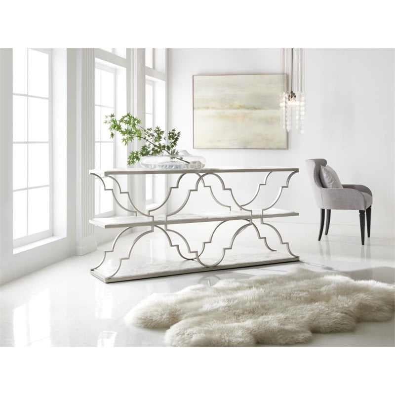 Hooker Furniture Melange Golden Gate Stone Top Console Table