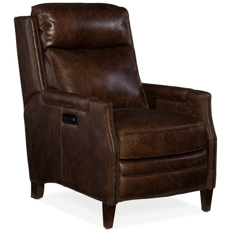 Hooker Furniture Regale Leather Power Recliner in Rock and Roll Allman