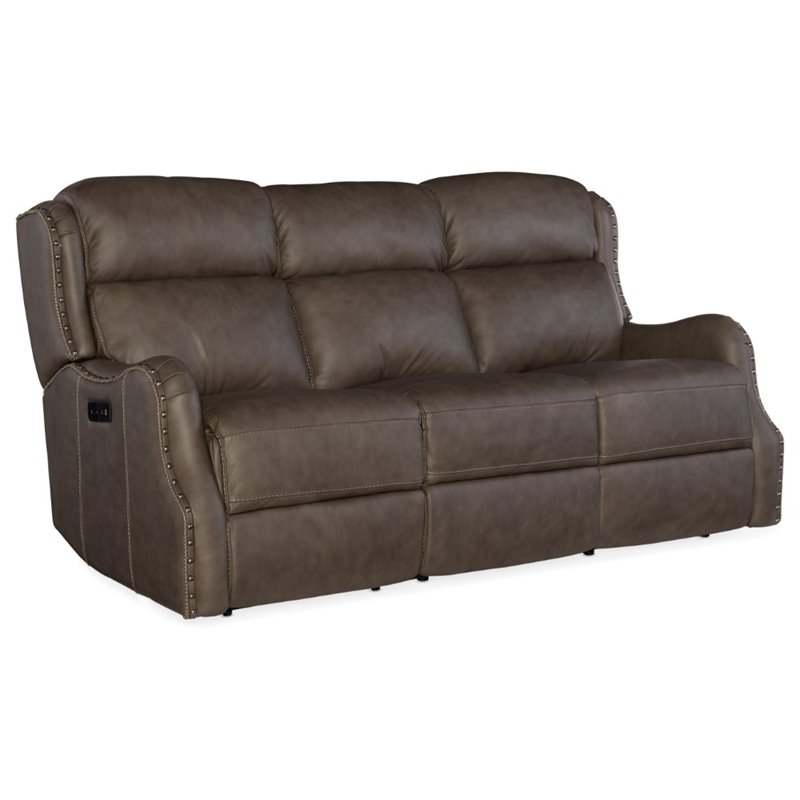 Hooker Furniture Sawyer Leather Power Reclining Sofa in