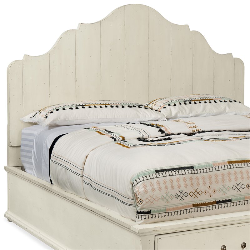 Hooker Sturbridge Queen Panel Headboard in Distressed Cream 593090351WH