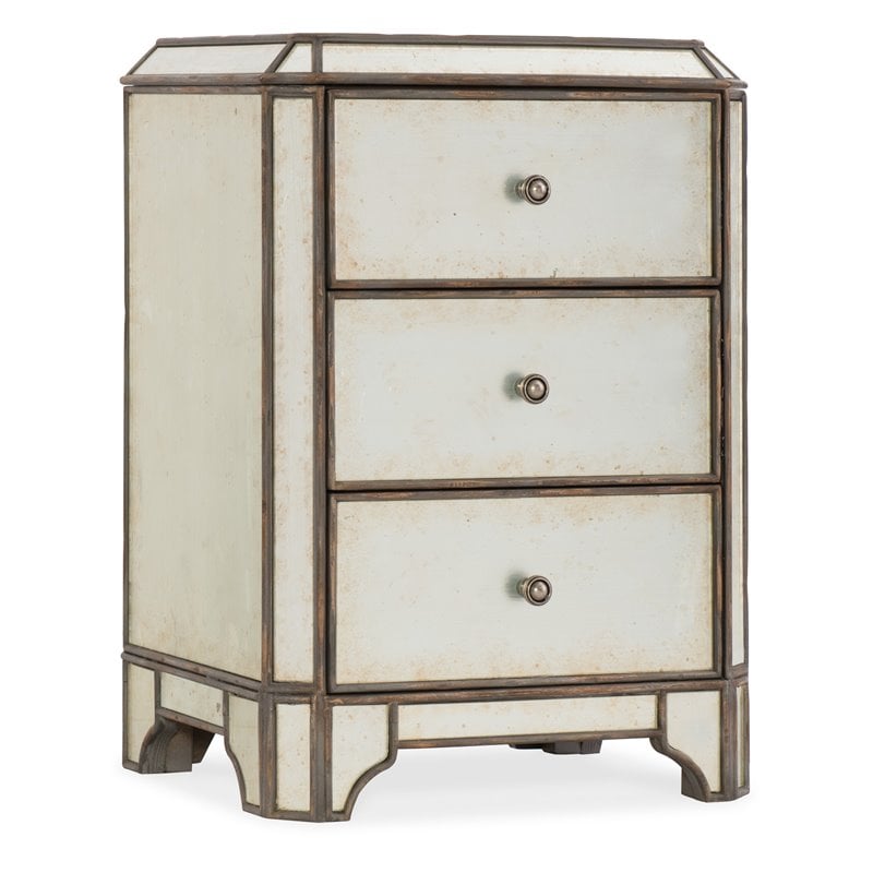 Hooker Furniture Arabella Mirrored Three-Drawer Nightstand