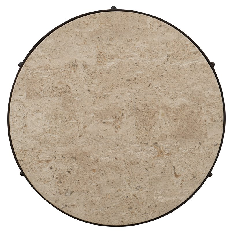 Hooker Furniture Hill Country Luckenbach Metal and Stone End Table
