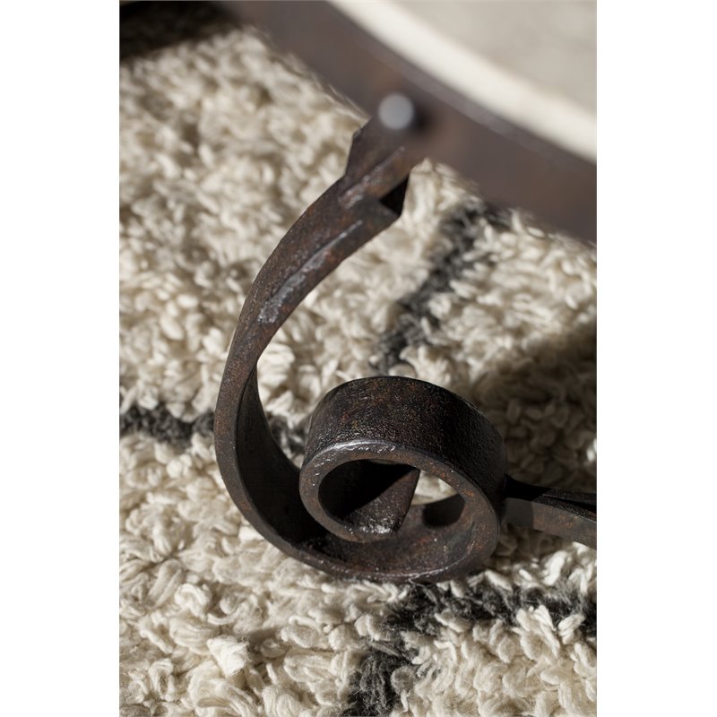 Hooker Furniture Hill Country Luckenbach Metal and Stone End Table