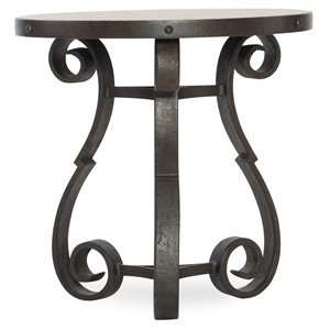 hooker furniture hill country luckenbach metal and stone end table
