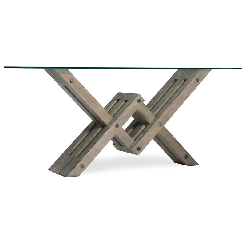 Affinity Glass Top Accent Console