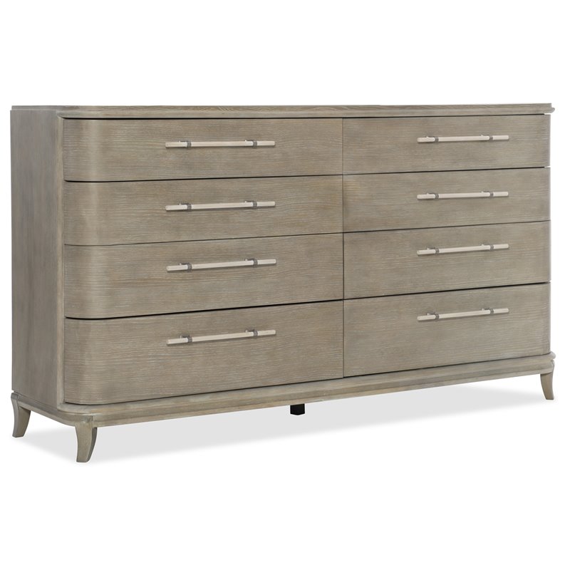 Affinity 8-Drawer Wood Bedroom Dresser in Gray by Hooker Furniture