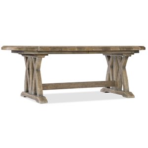 boheme colibri 88 inch trestle dining table with one 20 inch leaf