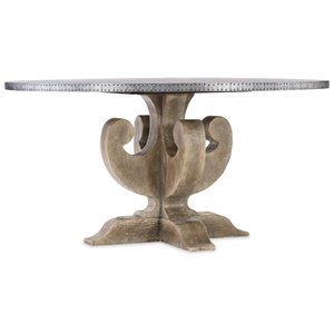 boheme ascension 60 inch zinc round dining table