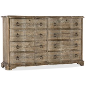 Boheme Adante 8-Drawer Dresser in Light Brown Wood-Grain by Hooker Furniture