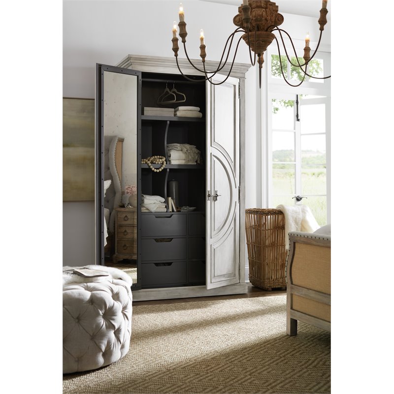Hooker Furniture Boheme Bilzen Wardrobe in White Wash