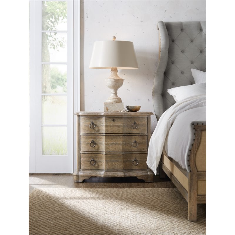 Hooker Furniture Bedroom Boheme Bastogne Three-Drawer Nightstand