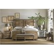 Hooker Furniture Boheme Laurier Solid Wood King Panel Bed in Soft Brown