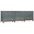 Boheme Salvator Wood Media Console in Distressed Blue by Hooker Furniture