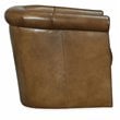 Hooker Furniture Axton Leather Upholstered Swivel Club Chair in Brown