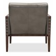 Carverdale Leather Club Chair w/Wood Frame