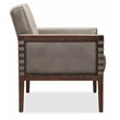 Carverdale Leather Club Chair w/Wood Frame