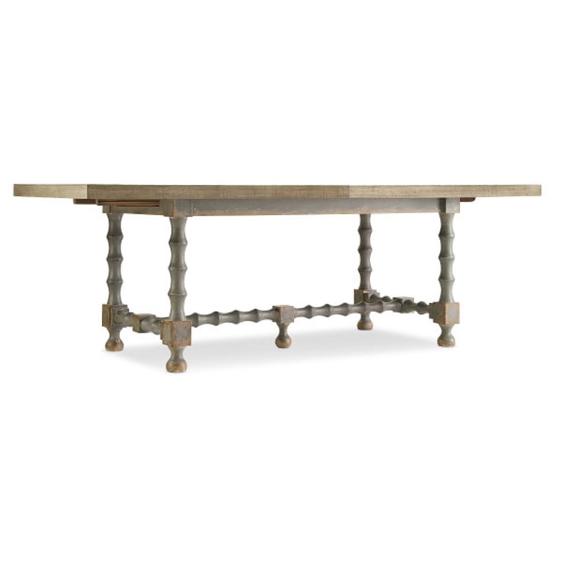 Hooker Furniture Dining Room Ciao Bella 84in Trestle Table -Natural/Gray