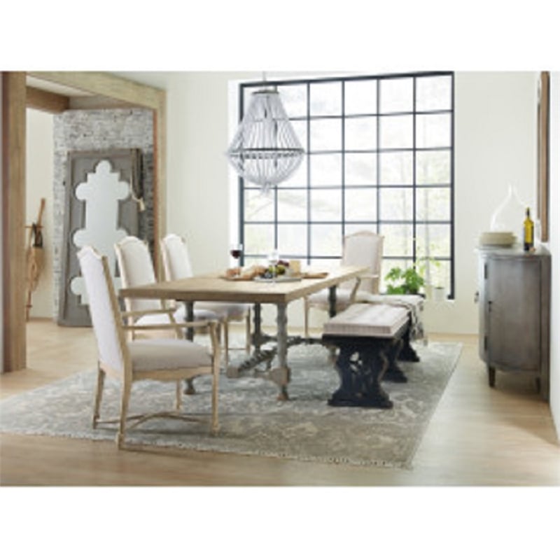 Hooker Furniture Dining Room Ciao Bella 84in Trestle Table -Natural/Gray