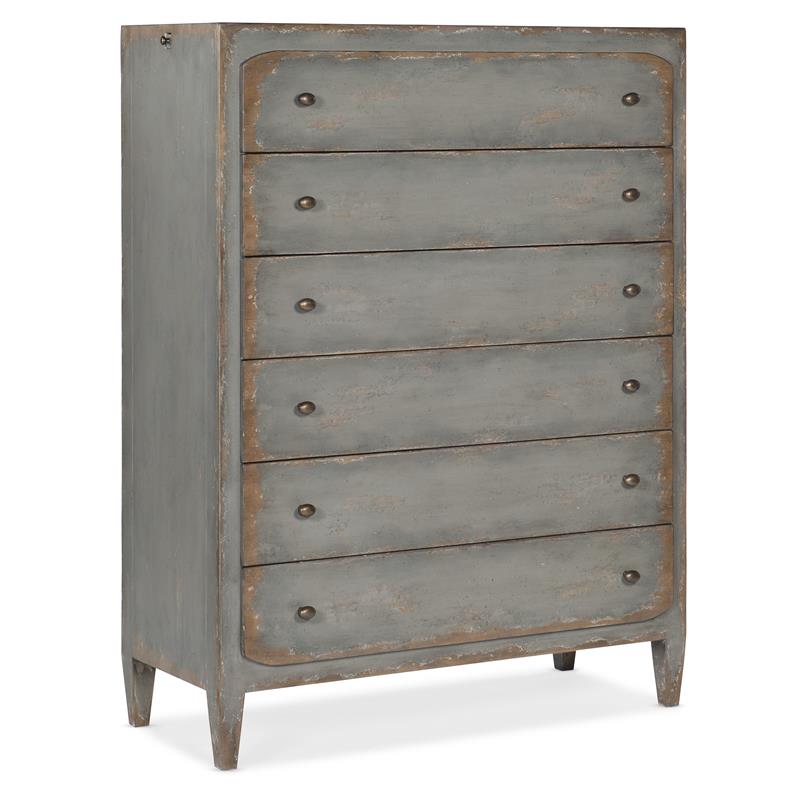 Hooker Furniture Bedroom Ciao Bella Six-Drawer Chest- Speckled Gray