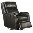 Hooker Furniture Declan Power Swivel Glider Recliner in Dark Brown Leather