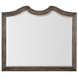 Hooker Furniture Woodlands Wood Frame Beveled Mirror in Heathered Lambswool