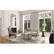 Sanctuary C Est La Vie Painted Glass Cocktail Table in Silver by Hooker