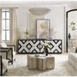 Sanctuary C Est La Vie Painted Glass Cocktail Table in Silver by Hooker