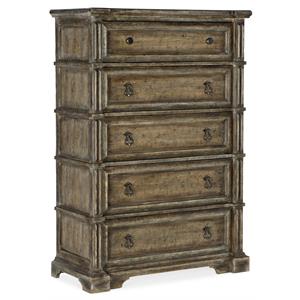 hooker furniture bedroom la grange ross prairie five drawer chest