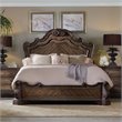 Hooker Furniture Bedroom Rhapsody King Panel Bed in Rustic Walnut