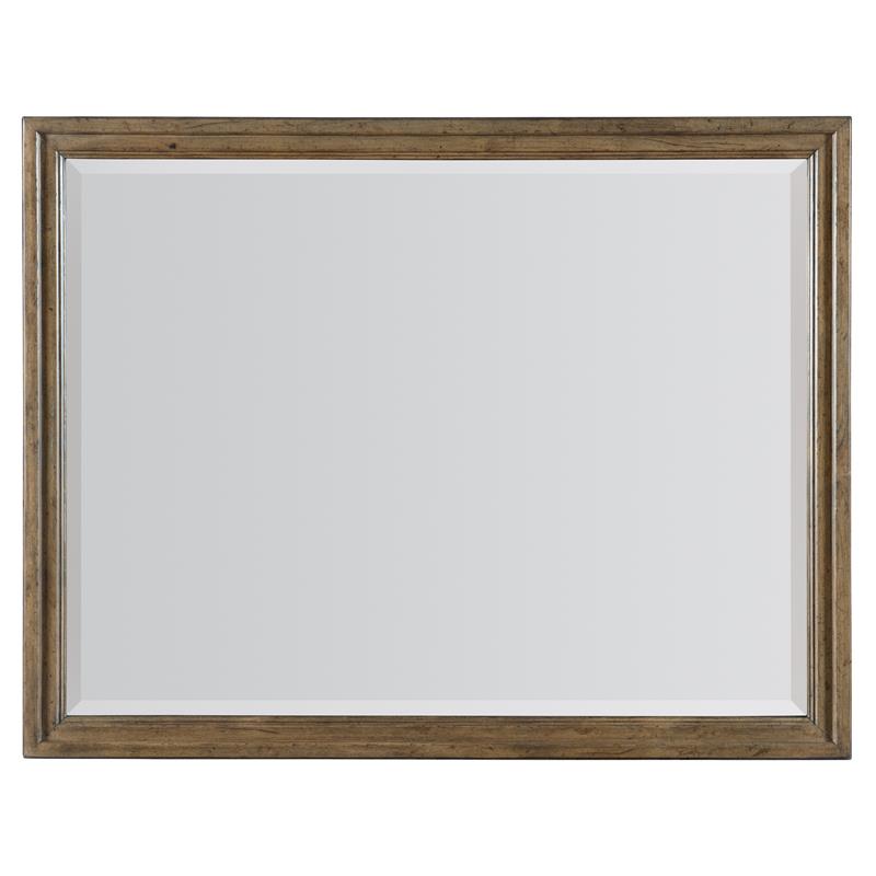 Hooker Furniture Montebello Rectangular Wood Frame Beveled Mirror in Carob Brown