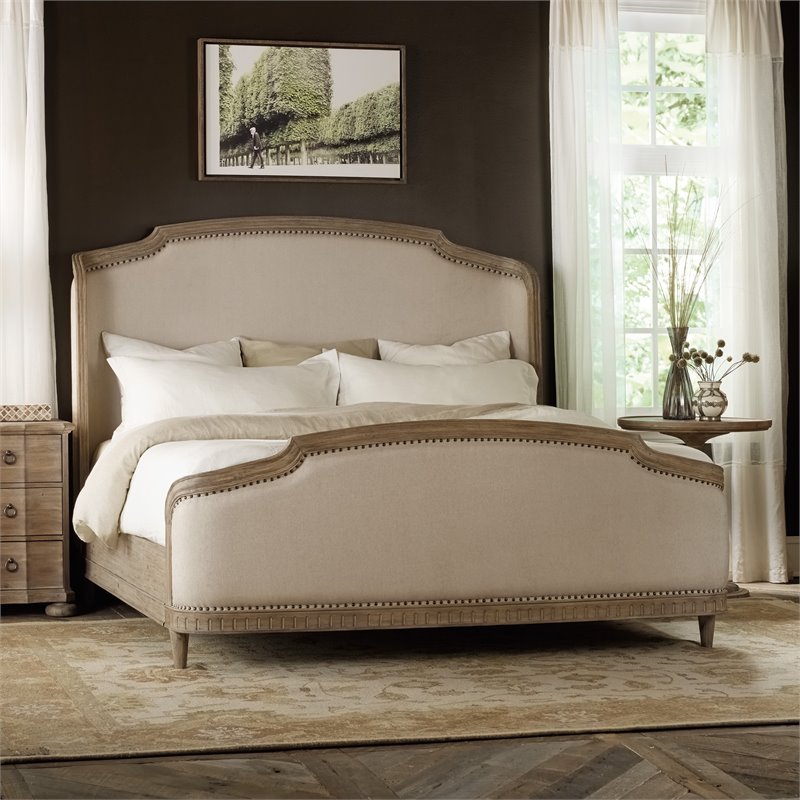 Hooker Furniture Corsica Fabric Upholstered Queen Shelter Bed in ...