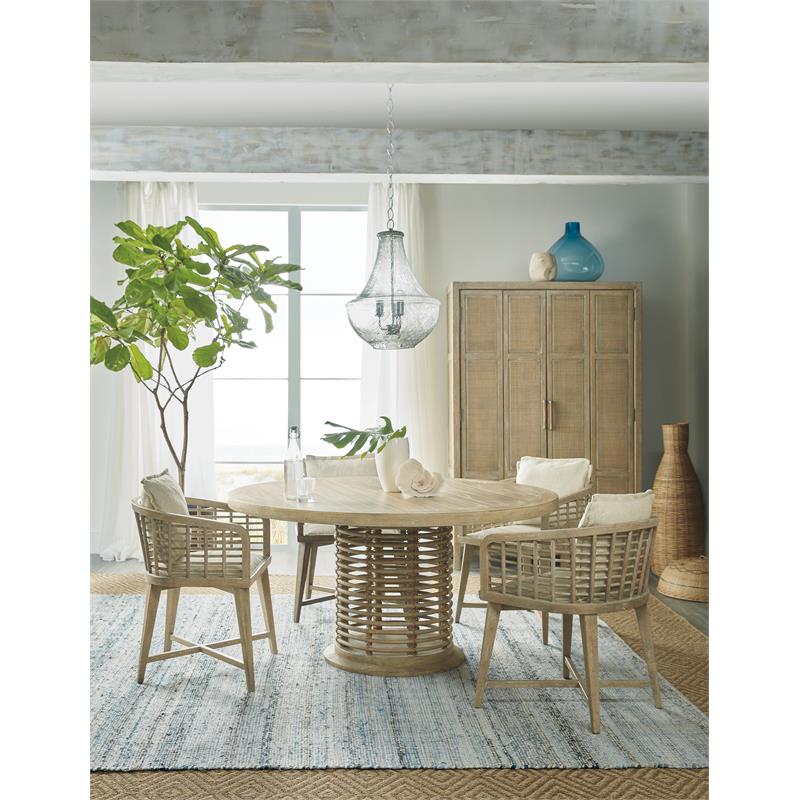 Hooker Furniture Dining Room Surfrider 60in Rattan Round Dining Table